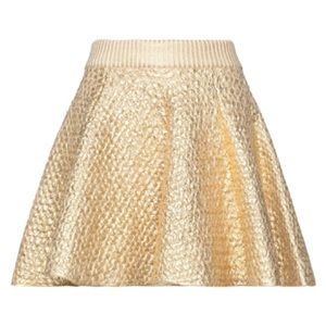 Valentino Gold Knit Skirt